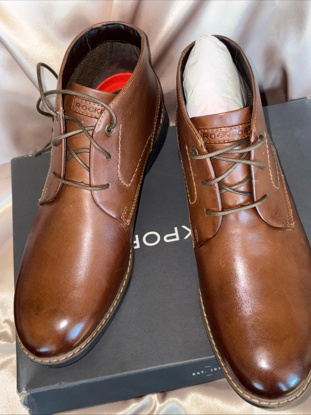 Rockport - Men's Classic Break Chukka Boots Brown Size 9W  V81656 New